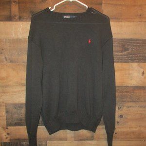POLO BY RALPH LAUREN MEN'S BLACK SWEATER SHIRT L